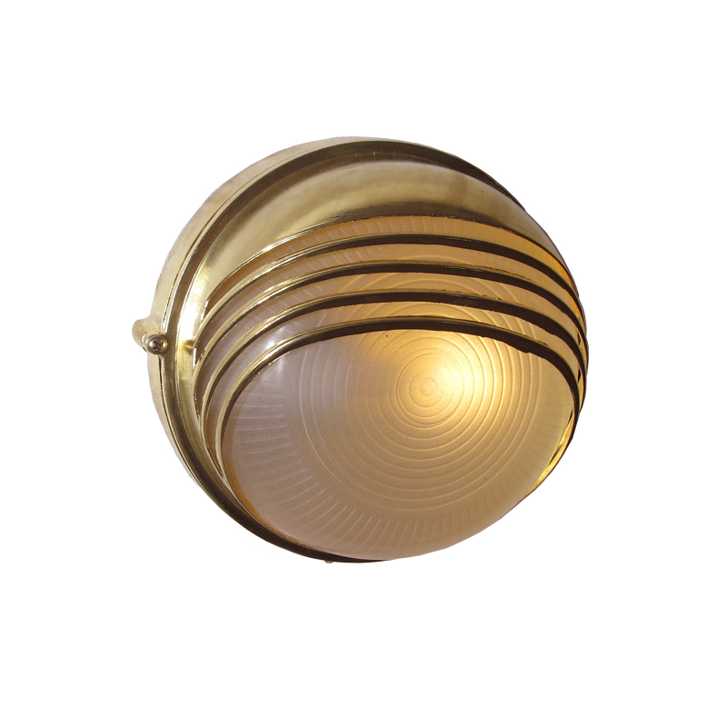 Brass Free Driver Full Moon LED Bulkhead Light Fitting