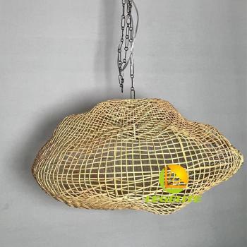 Hand-woven Large Rattan Chandelier